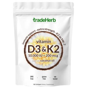Vitamin D3 K2 Supplement Softgels